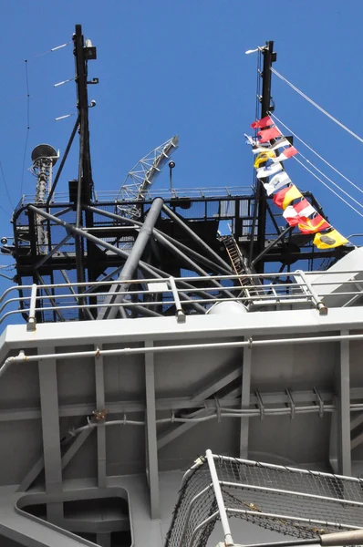 USS missouri slagschip in pearl harbor — Stockfoto