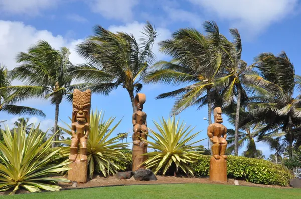 Centro Cultural Polinésio em Oahu, Havaí Fotos De Bancos De Imagens