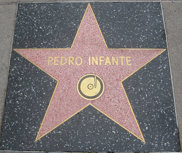 Estrela de Pedro Infante na Calçada da Fama de Hollywood — Fotografia de Stock