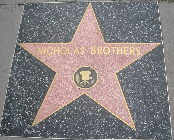 L'étoile des frères Nicholas au Hollywood Walk of Fame — Photo