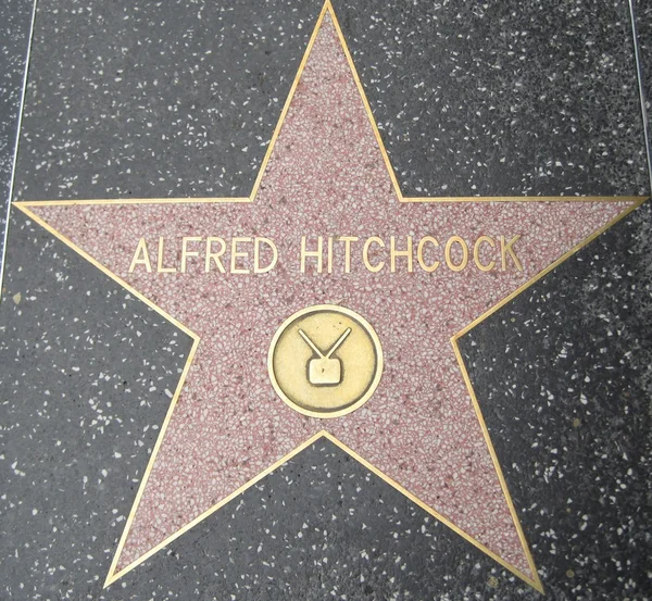 A Estrela de Alfred Hitchcock na Calçada da Fama de Hollywood — Fotografia de Stock