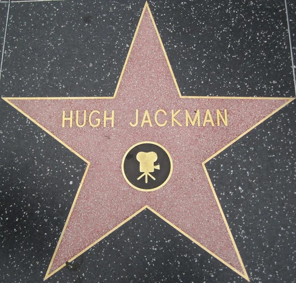 Hugh Jackman 's Star en el Paseo de la Fama de Hollywood — Foto de Stock