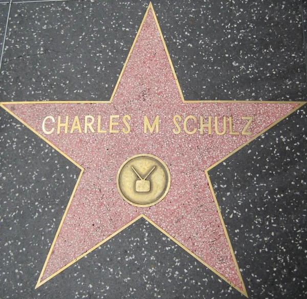 Charles Schulz hvězdu na Hollywood Walk of Fame — Stock fotografie