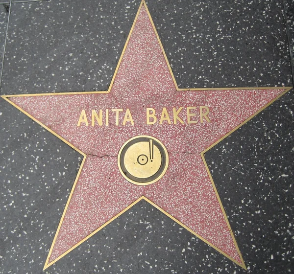 Anita Baker 's Star na Calçada da Fama de Hollywood — Fotografia de Stock