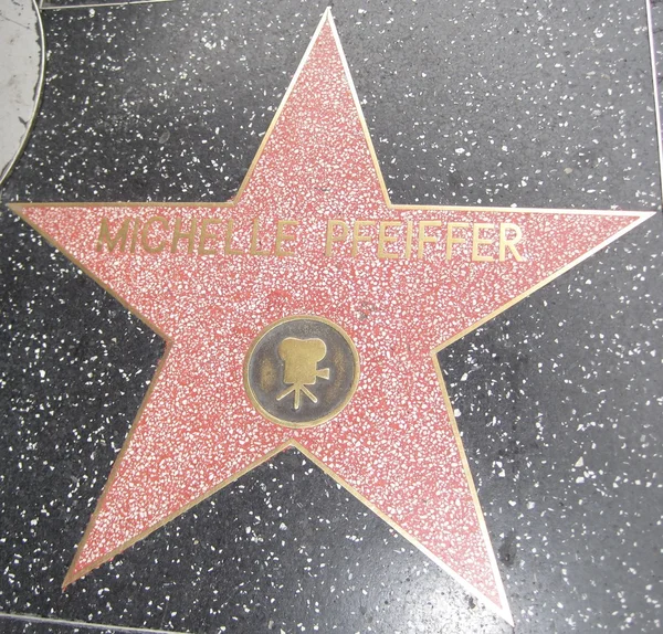 Michelle Pfeiffers stjärna på Hollywood Walk of Fame — Stockfoto