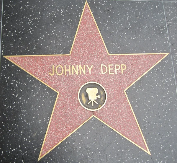 La stella di Johnny Depp alla Hollywood Walk of Fame — Foto Stock