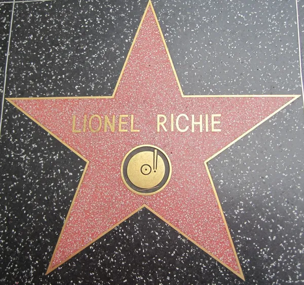 Lionel Richie gwiazda w Hollywood alei sław — Zdjęcie stockowe