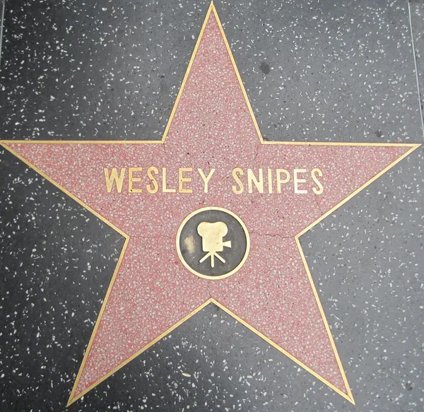 La stella di Wesley Snipes alla Hollywood Walk of Fame — Foto Stock