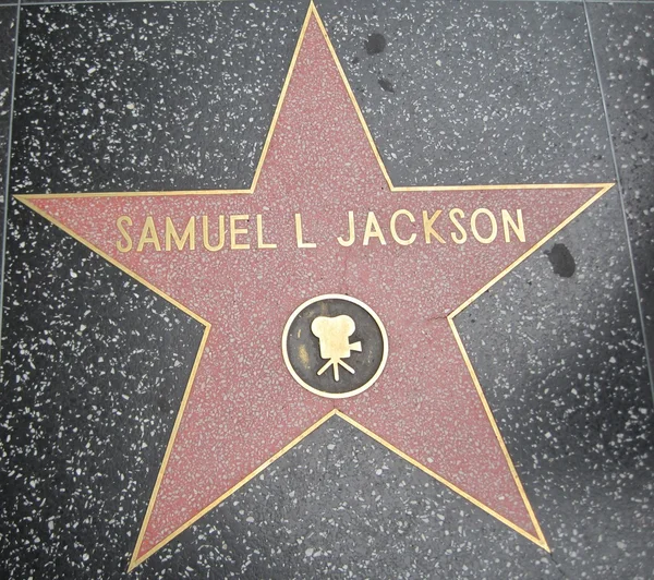 Samuel Jackson de ster op de Hollywood Walk of Fame — Stockfoto