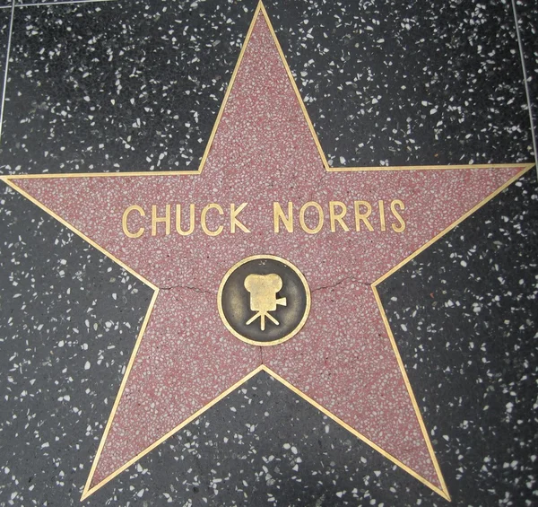 Chuck Norris gwiazdę w Hollywood Walk of Fame — Zdjęcie stockowe