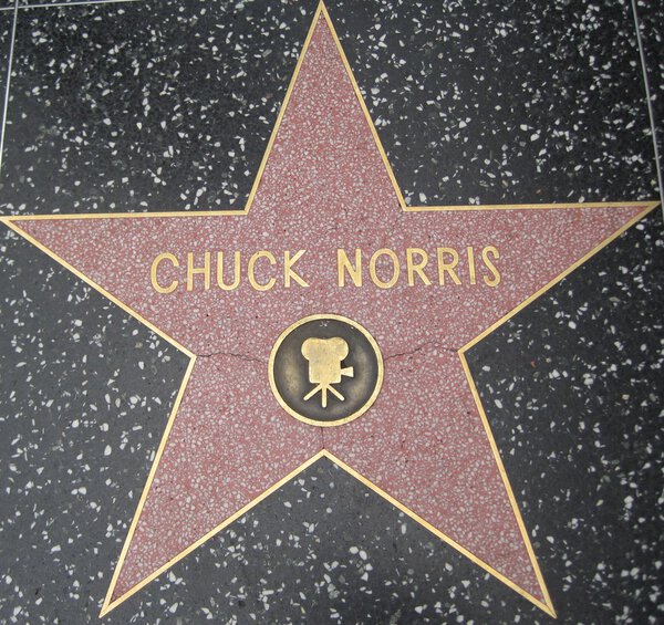 Chuck Norris' Star at the Hollywood Walk of Fame