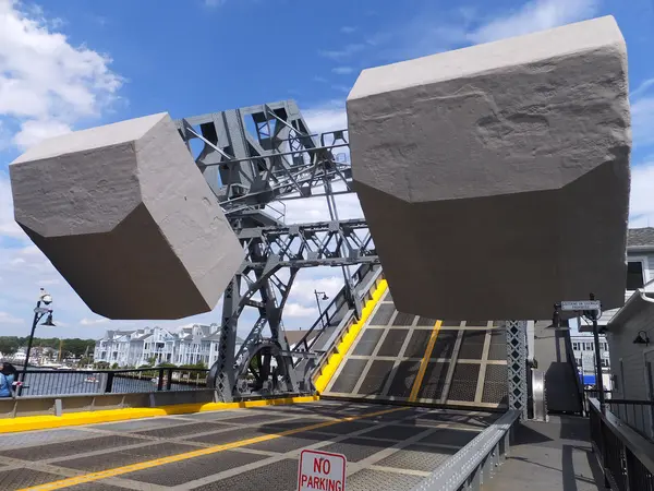 Mystic River Bascule Bridge nel Connecticut — Foto Stock