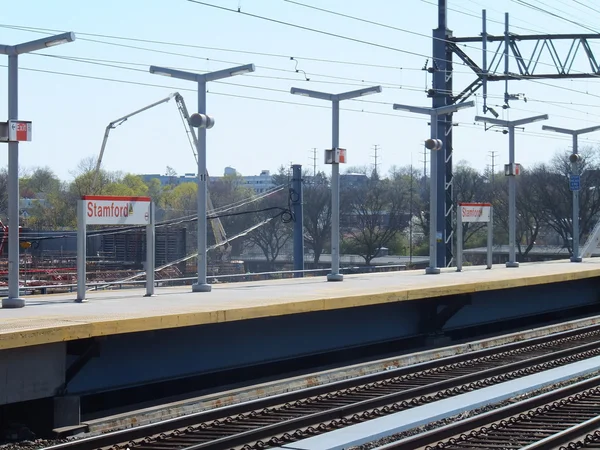 Stacja kolejowa północ metra Stamford — Zdjęcie stockowe