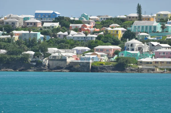 Casas coloridas em Bermudas — Fotografia de Stock