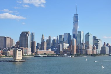 aşağı manhattan skyline bir Dünya Ticaret Merkezi ile
