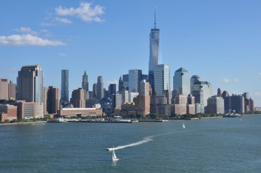 aşağı manhattan skyline bir Dünya Ticaret Merkezi ile