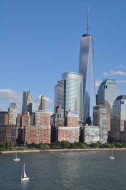 aşağı manhattan skyline bir Dünya Ticaret Merkezi ile