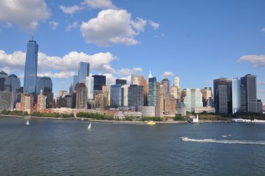 aşağı manhattan skyline bir Dünya Ticaret Merkezi ile