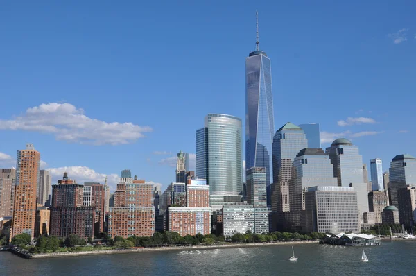 Lower Manhattan Skyline with One World Trade Center — Stock Photo, Image