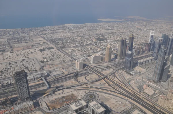 A légi felvétel a Downtown Dubai — Stock Fotó