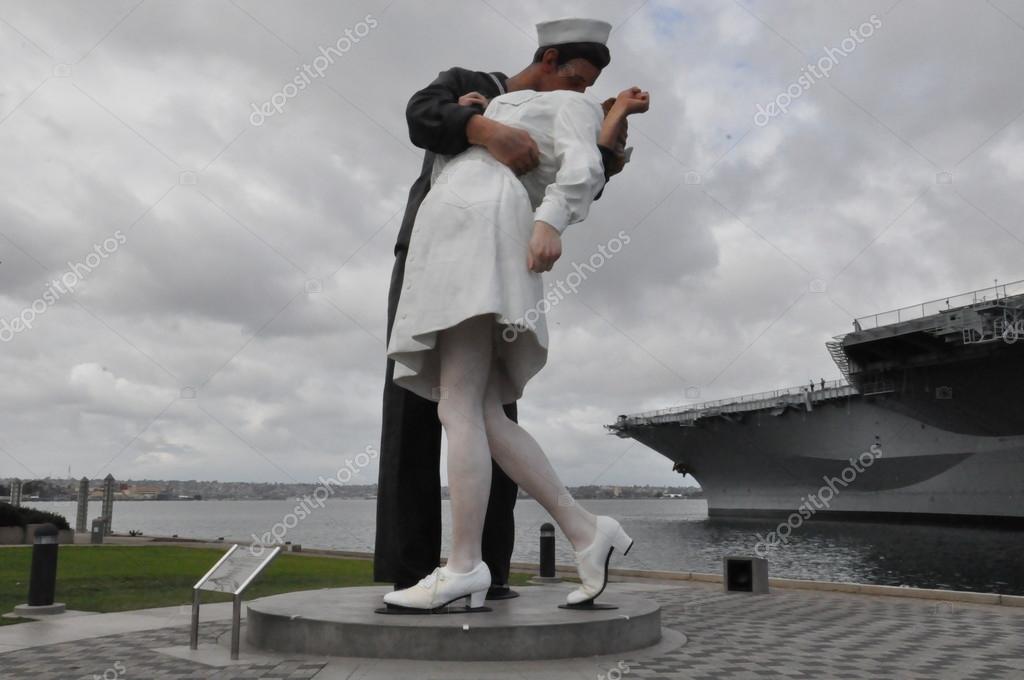 Unconditional Surrender Statue, near USS Midway, in San Diego, California