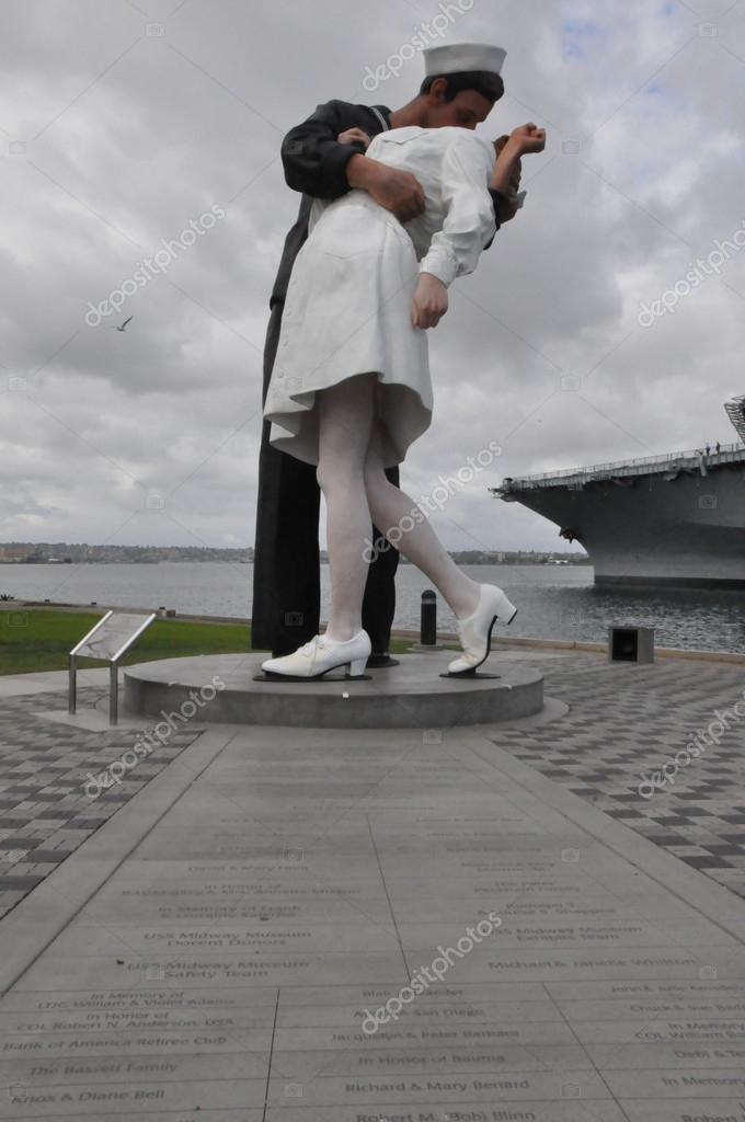 Unconditional Surrender Statue, near USS Midway, in San Diego, California