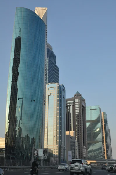 Небоскрёбы на Шейх-Заид-роуд в Дубае — стоковое фото