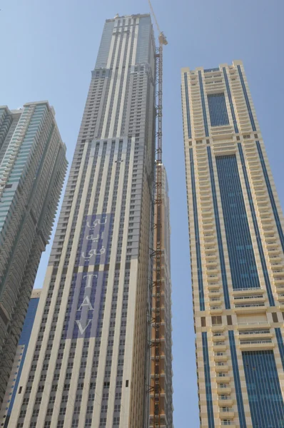 Arranha-céus na Sheikh Zayed Road em Dubai — Fotografia de Stock