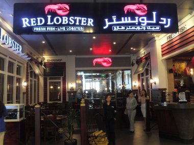 kırmızı ıstakoz deniz ürünleri Restoran BAE dubai Mall