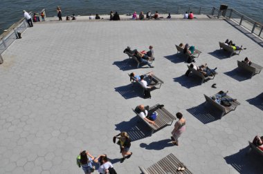South street Seaport'tan Manhattan, new york