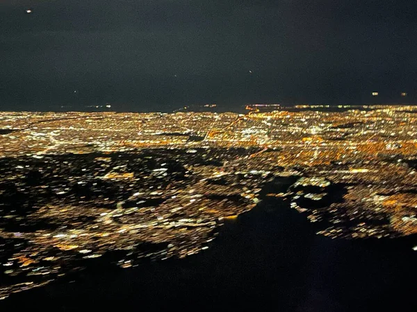 Newark Dec Aerial View New York New Jersey Airplane Seen — Stock Photo, Image