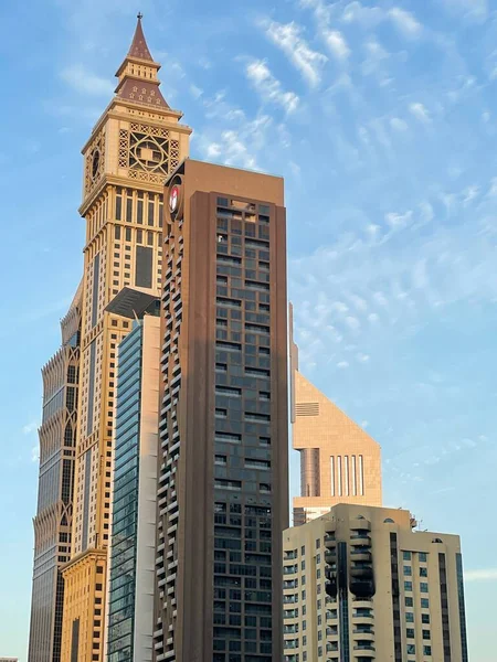 Дубай Оаэ Dec View Sheikh Zayed Road Skyscrapers Dubai Uae — стоковое фото