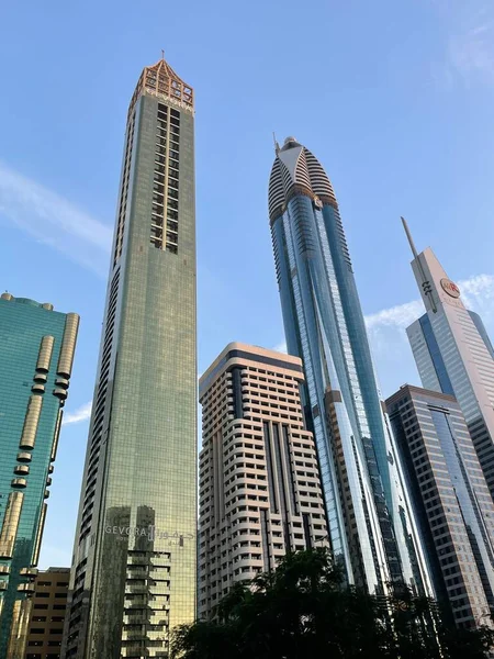 Dubai Emiratos Árabes Unidos Dic Vista Los Rascacielos Sheikh Zayed —  Fotos de Stock
