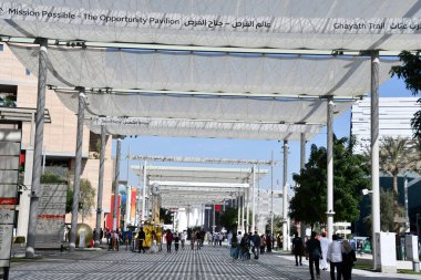 DUBAI, BAE - 26 Aralık 2021 'de Dubai, BAE' de görülen Dünya Fuarı 2020.