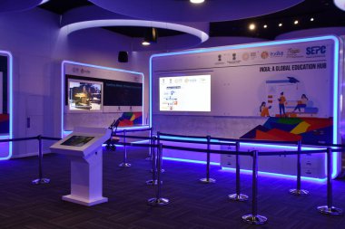 DUBAI, BAE - 20 DEC: 20 Aralık 2021 'de Dubai, BAE' de Hindistan pavyonu.