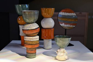 DUBAI, BAE - 20 Aralık 2021 'de Dubai, BAE' deki Expo 2020 'de Lübnan pavyonu.