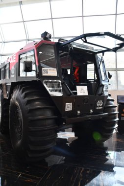 DUBAI, BAE - 20 Aralık 2021 'de Dubai, BAE' deki Expo 2020 'de Ukrayna pavyonu.