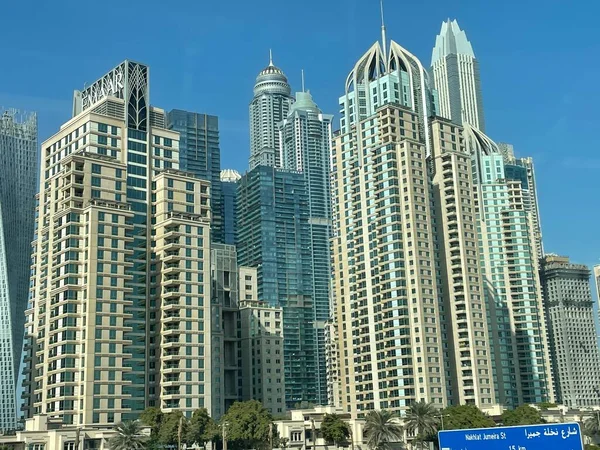 Дубай Оаэ Dec View Dubai Marina Uae Seen December 2021 — стоковое фото