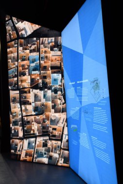 DUBAI, BAE - 20 Aralık 2021 'de Dubai, BAE' deki Cezayir pavyonu.