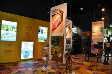 DUBAI, BAE - 20 Aralık 2021 'de Dubai, BAE' deki Grenada pavyonu.