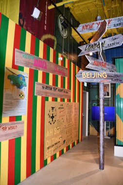 DUBAI, BAE - 20 Aralık 2021 'de Dubai, BAE' deki Jamaika pavyonu.