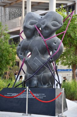 DUBAI, BAE - 20 Aralık 2021 'de Dubai, BAE' deki Sırbistan pavyonu.