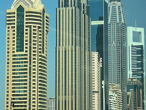 Dubai Eae Dec Kilátás Sheikh Zayed Road Felhőkarcolók Dubai Egyesült — Stock Fotó