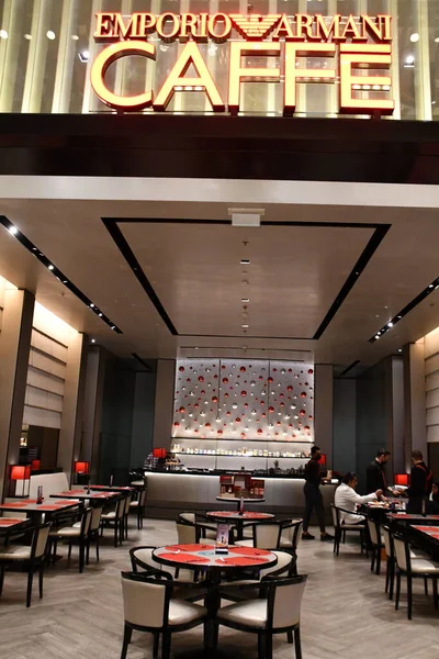 Dubai Förenade Arabemiraten Dec Emporio Armani Caffe Mall Emirates Dubai — Stockfoto