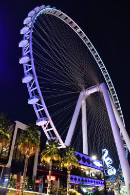 Dubai, BAE - 25 Aralık Dubai, Dubai 'deki Bluewaters Adası' nda. 210 metre yüksekliğindedir ve belirgin manzaraya sahiptir..