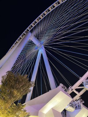 Dubai, BAE - 25 Aralık Dubai, Dubai 'deki Bluewaters Adası' nda. 210 metre yüksekliğindedir ve belirgin manzaraya sahiptir..