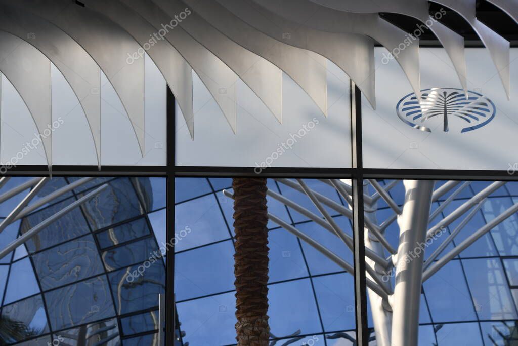 DUBAI, UAE DEC 25 Rooftop at Nakheel Mall at Palm Jumeirah in Dubai