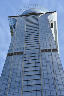 DUBAI, BAE - 25 Aralık 2021 'de Dubai, BAE' deki St Regis Otel 'de Palm Tower Gözlem Güvertesi. 