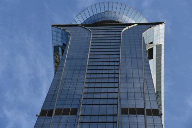 DUBAI, BAE - 25 Aralık 2021 'de Dubai, BAE' deki St Regis Otel 'de Palm Tower Gözlem Güvertesi. 