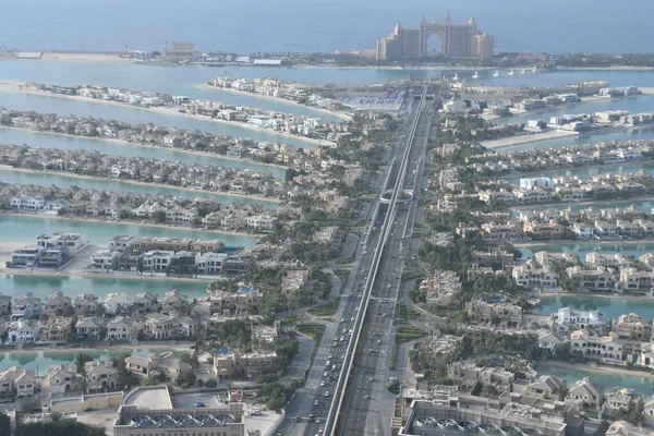 Dubai Emirados Árabes Unidos Dec Vista Palm Jumeirah Partir Deck — Fotografia de Stock